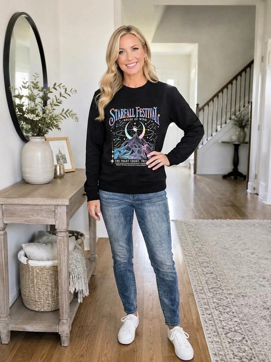 Tops - ACOTAR Starfall Festival Sweatshirt | Night Court House of Wind Graphic Pullover